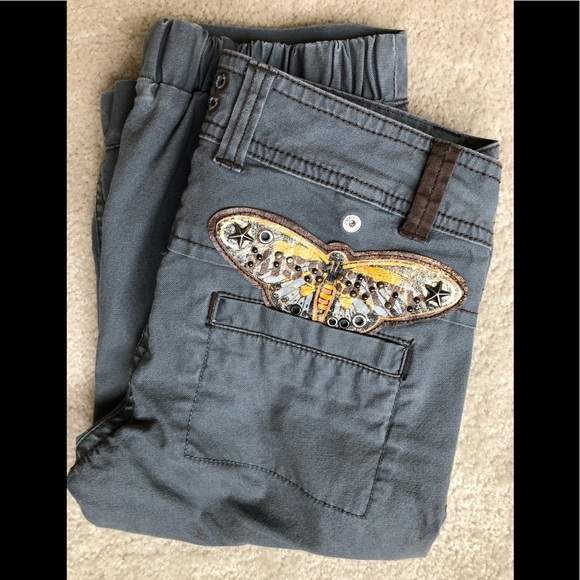 Y2K BEAUTIFUL MISS SIXTY KHAKI CARGO CAPRIS